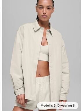 ALO Socialite Shacket Bone